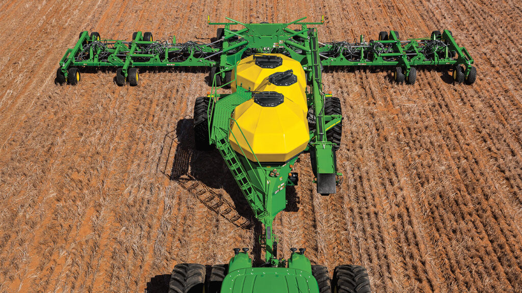 Пневматическая сеялка John Deere N500 (1890) и N500F (1895) с однодисковым сошником ProSeries